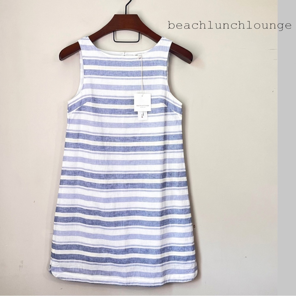 NWT Beachlunchlounge Alina Striped Shift Dress